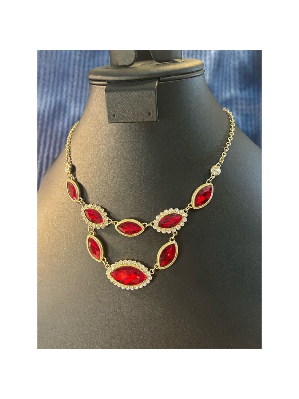 Women's Monet Red & Gold Necklace